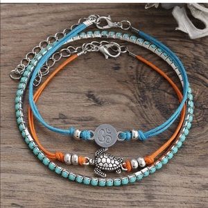 ✨ 3 Piece Beach Vibe Bracelet with Sea Turtle